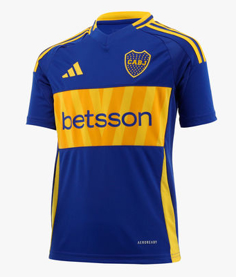 Camiseta del Boca Juniors con Logo de Betson en la parte frontal