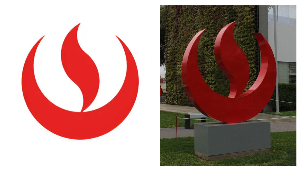 Logo UPC y Escultura