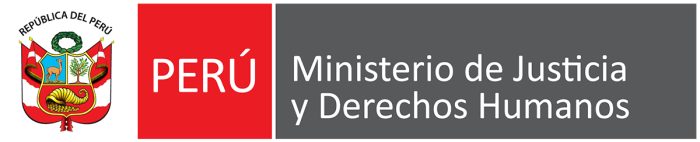 Logo MINJUSDH Ministerio de Justicia y Derechos Humanos